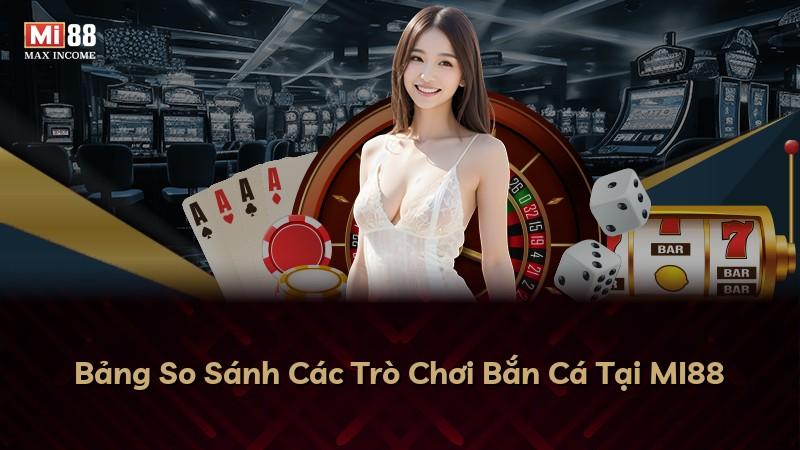Bảng So Sánh Các Trò Chơi Bắn Cá Tại MI88